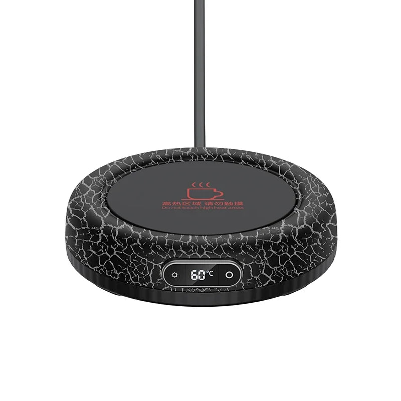 Coffee cup heater designed to keep your beverage warm with an efficient and stylish heater for home or office use.