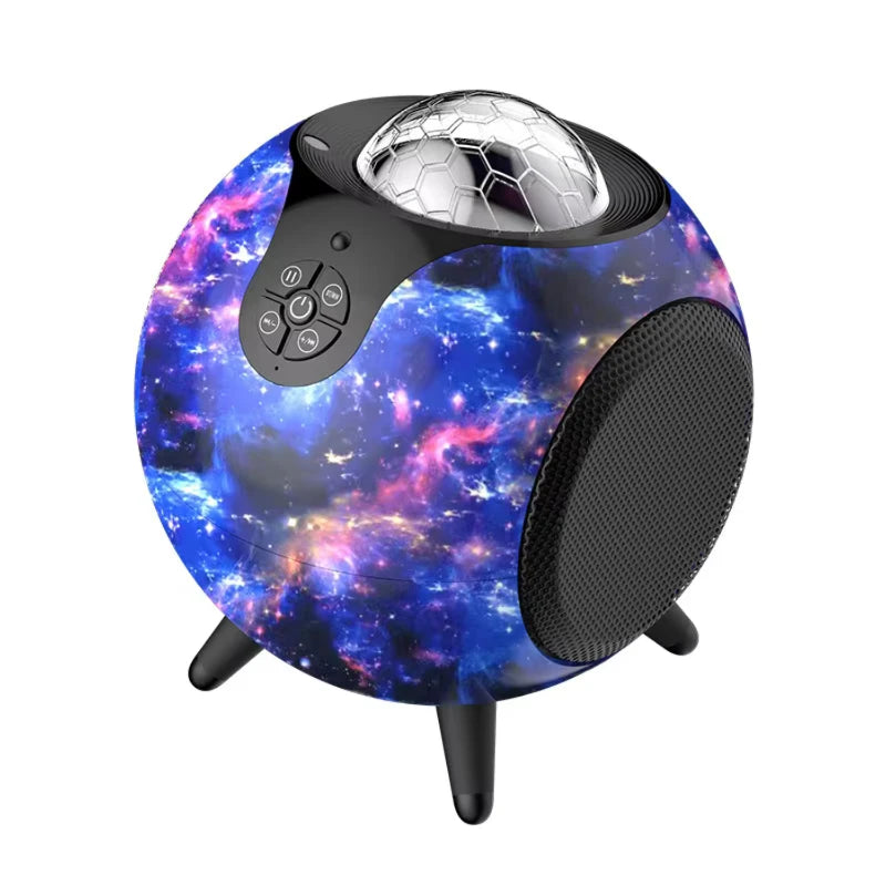 Starry galaxy projector illuminating night skies with vivid stars and nebulae, perfect for home decor and ambiance.