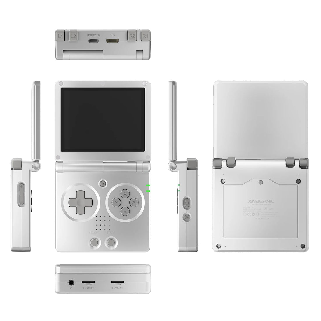 Retro handheld game console featuring classic design and portable gaming experience for enthusiasts