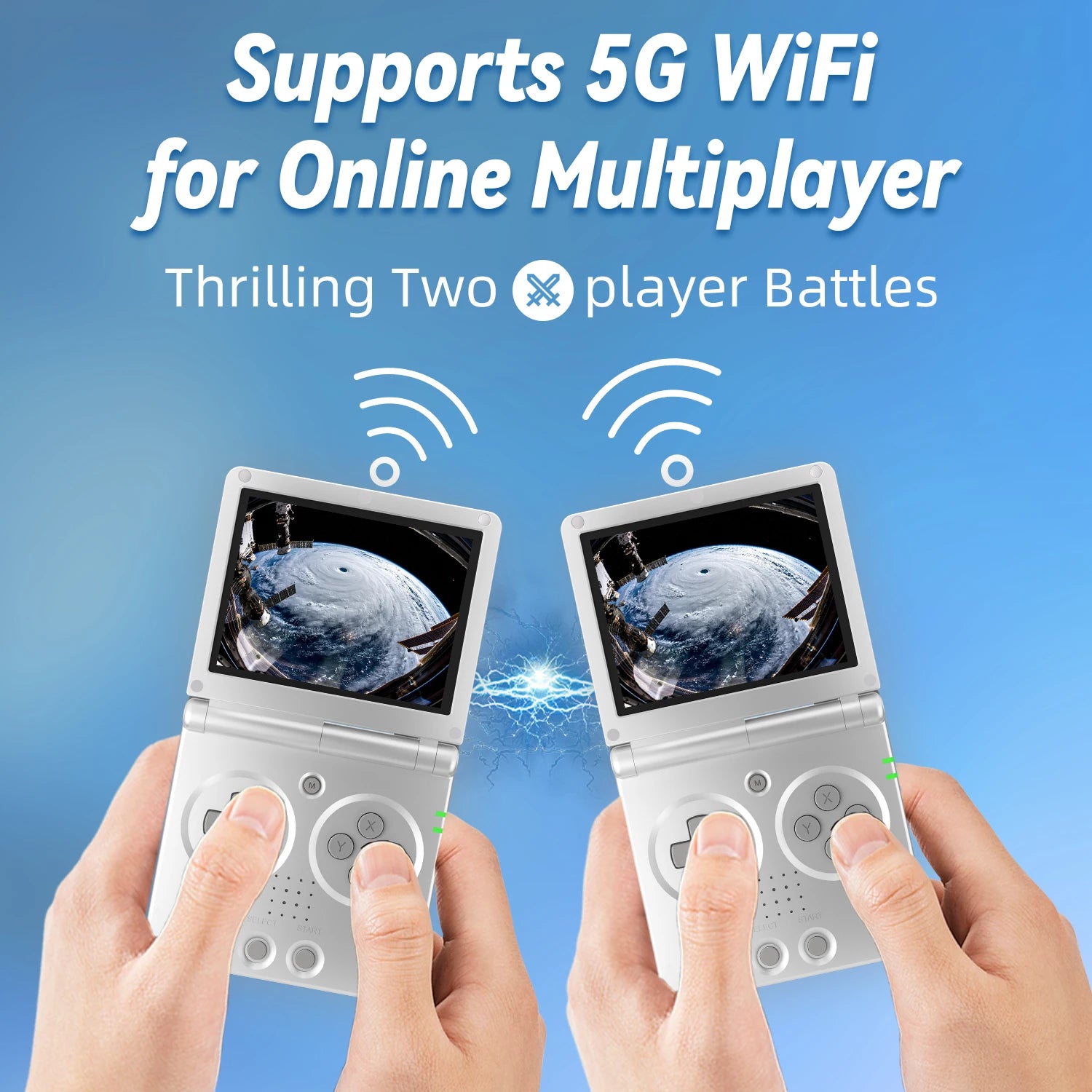 Retro handheld game console featuring classic design and portable gaming experience for enthusiasts
