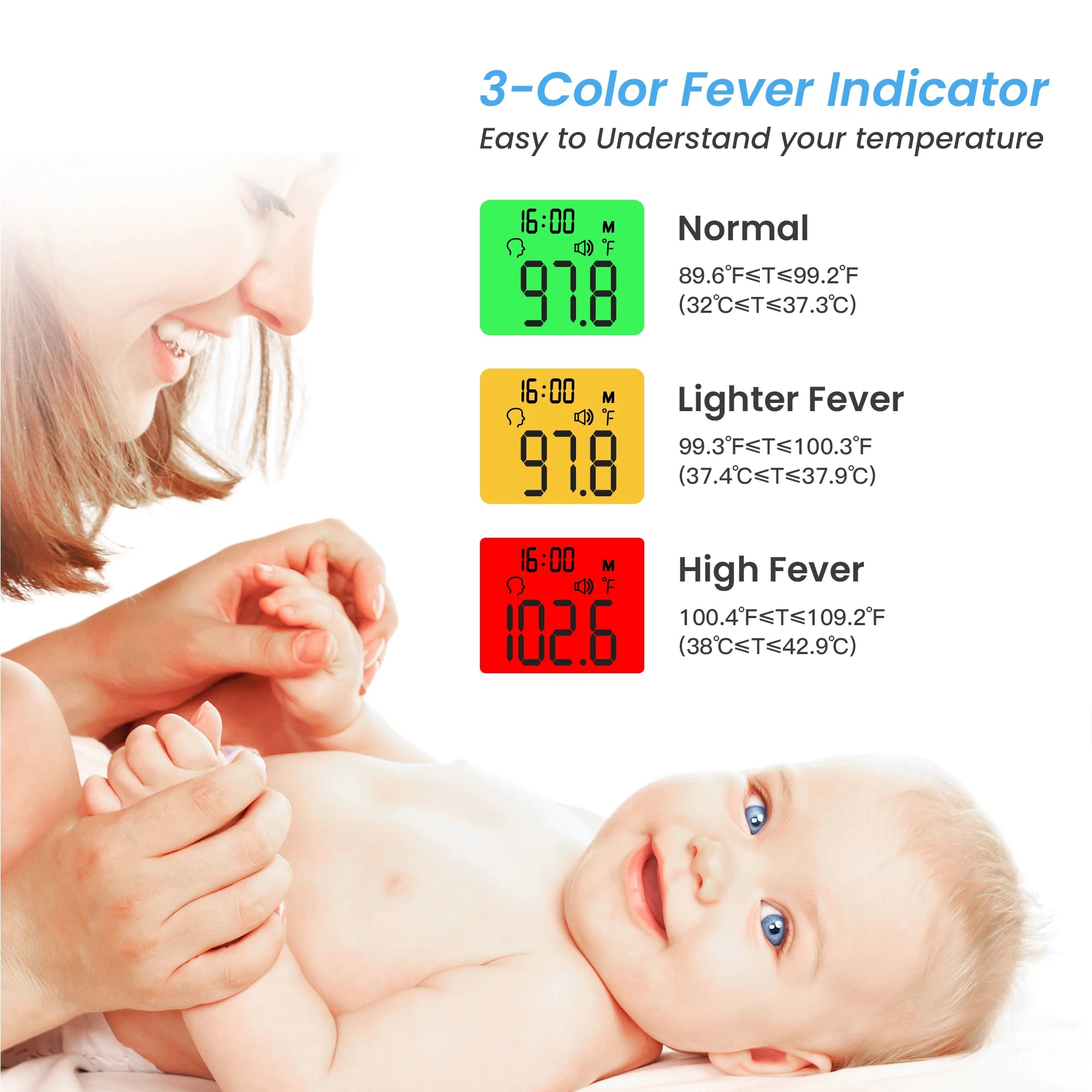 Infrared thermometer for accurate temperature measurement with advanced infrared technology, ideal for medical and industrial use