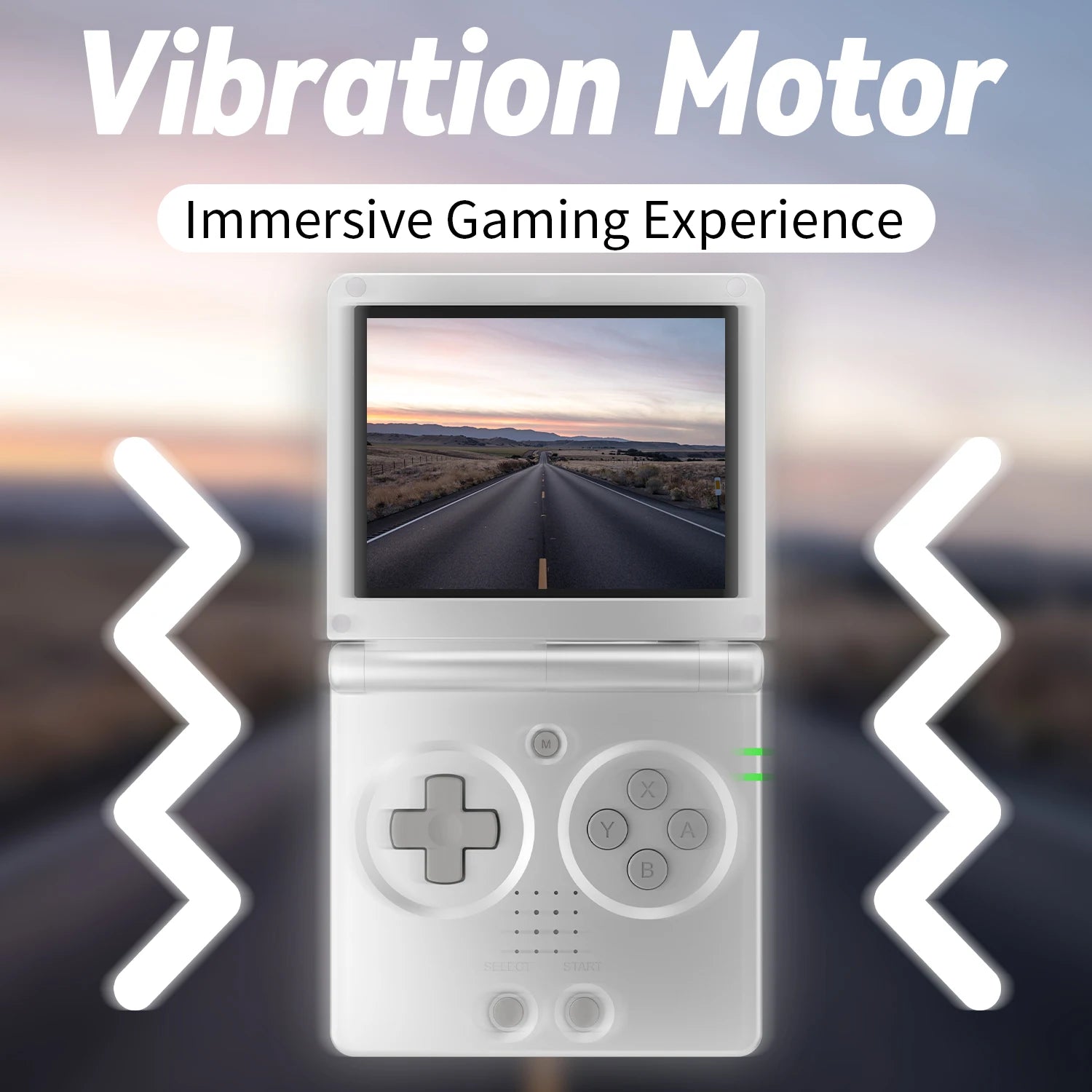 Retro handheld game console featuring classic design and portable gaming experience for enthusiasts